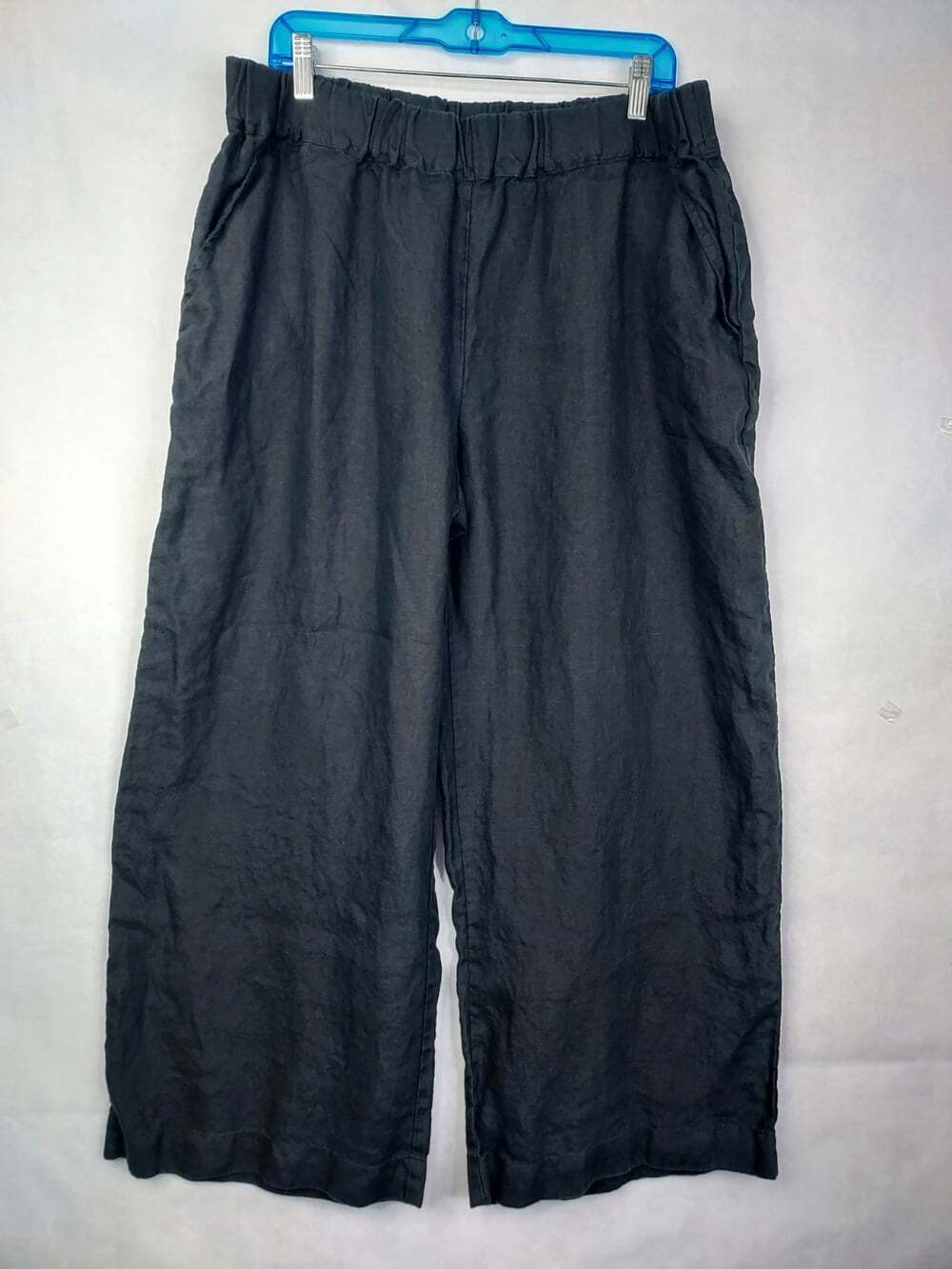 La Petite Alice Wide Leg Pants Women XXL P Linen Elastic Waist Pull On Lagenlook